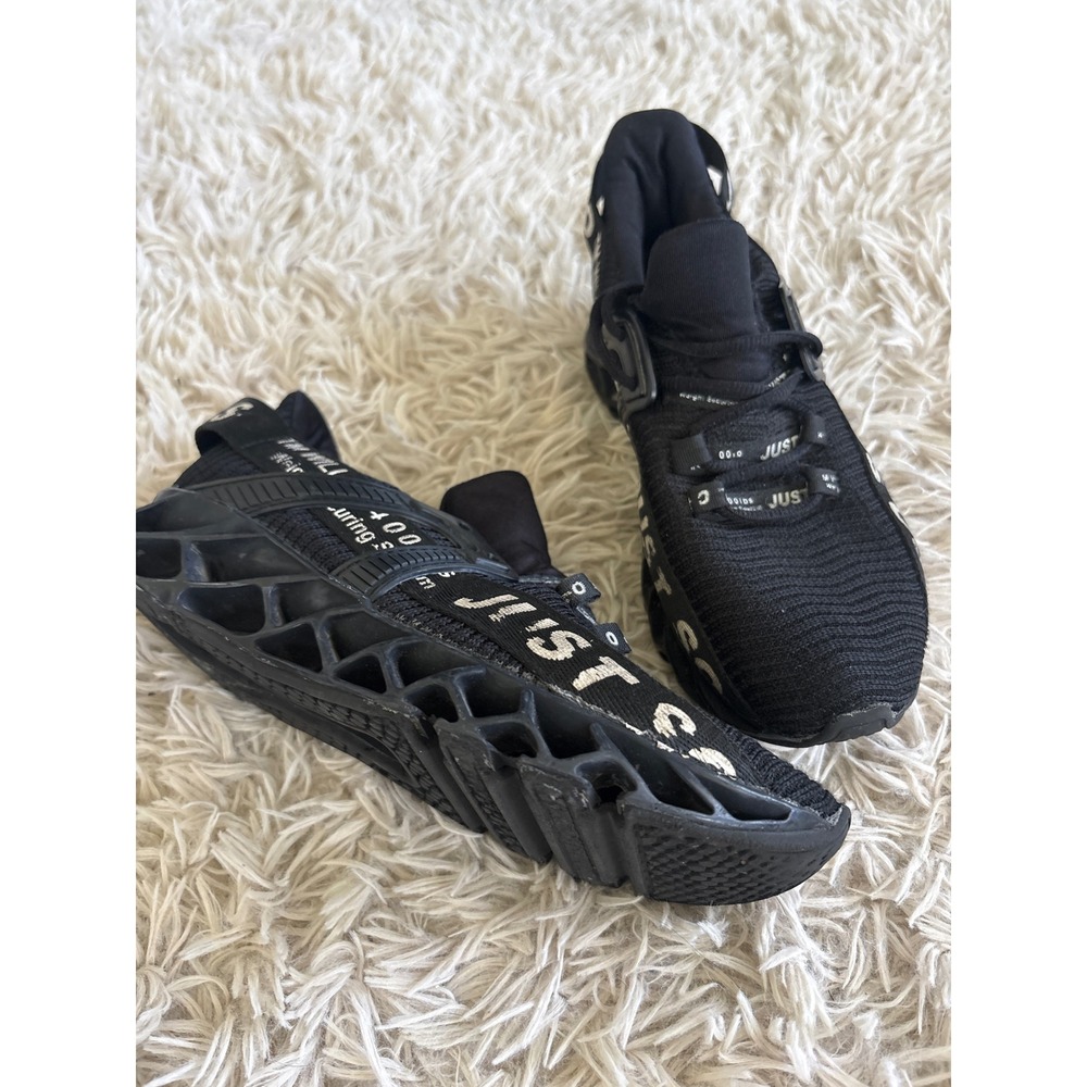 Just So So Mens Blade Running Shoes Black Mesh Streetwear Sneakers Size 39